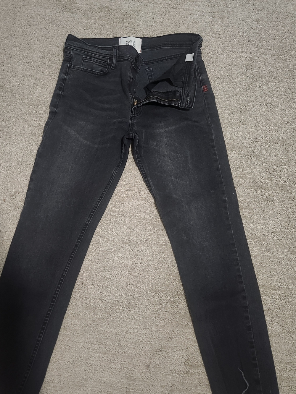 BDG Men's Skinny Jeans in Washed Black